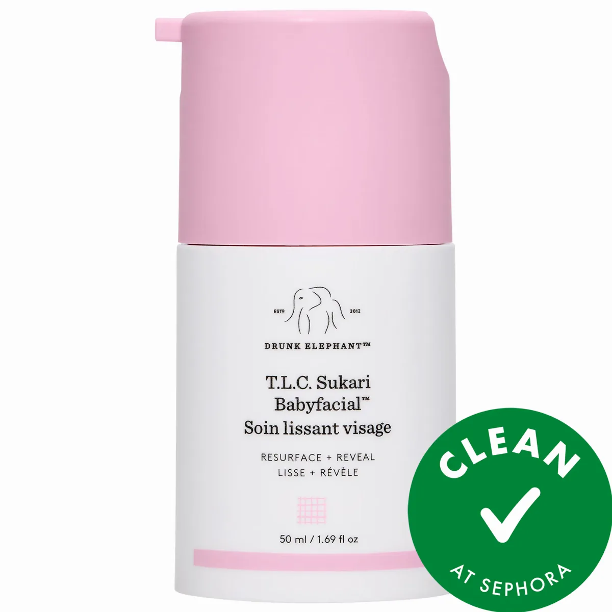 TLC Sukari Babyfacial 25% AHA/ 2% BHA Exfoliating Mask 1.69oz/50ml by Drunk Elephant