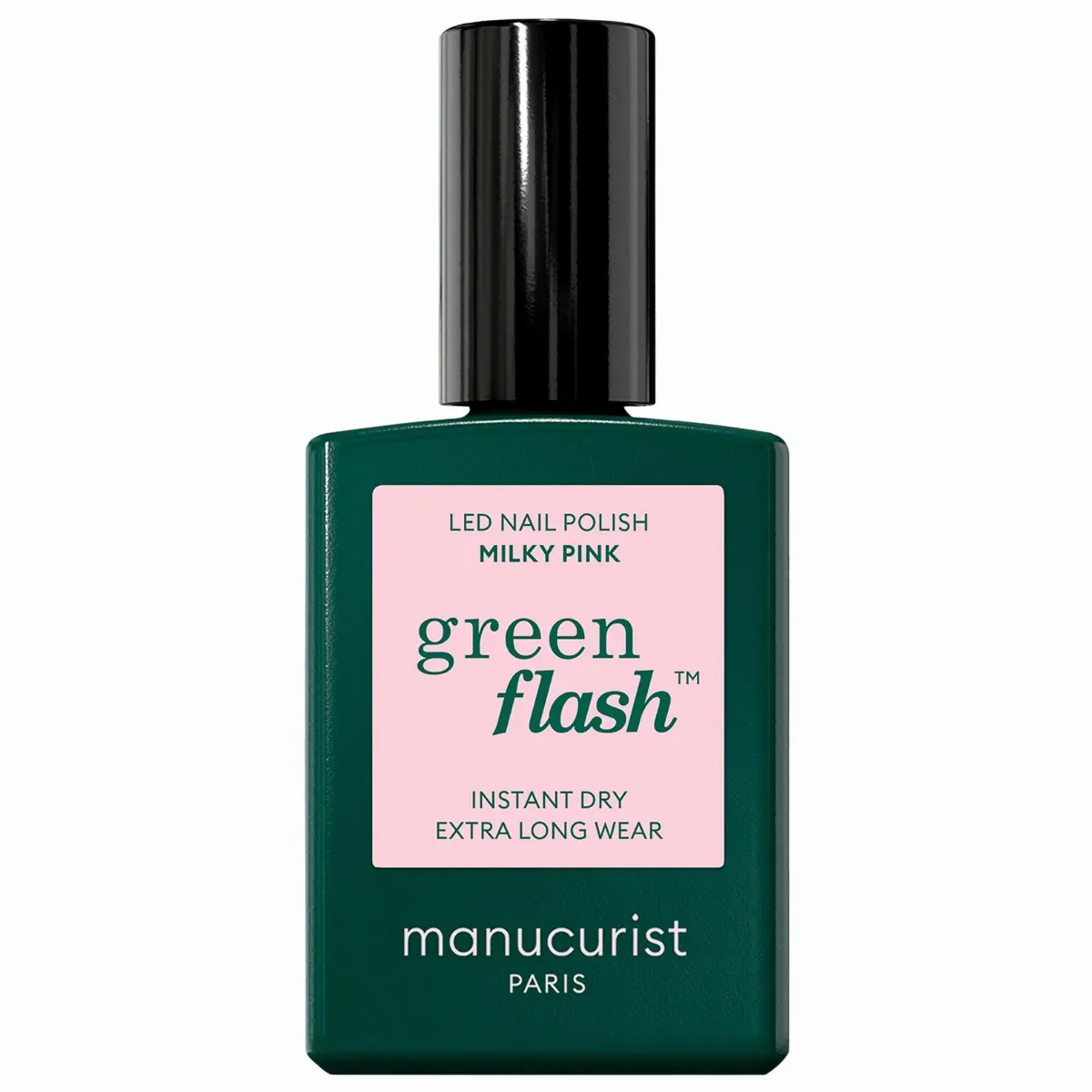 Green Flash LED Gel Nail Polish Color Milky Pink 0.5 oz / 15 mL by Manucurist