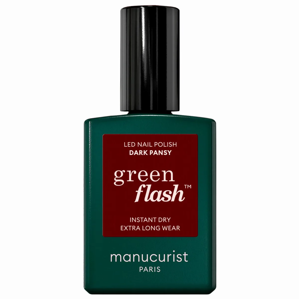 Green Flash LED Gel Nail Polish Color Dark Pansy 0.5 oz / 15 mL by Manucurist