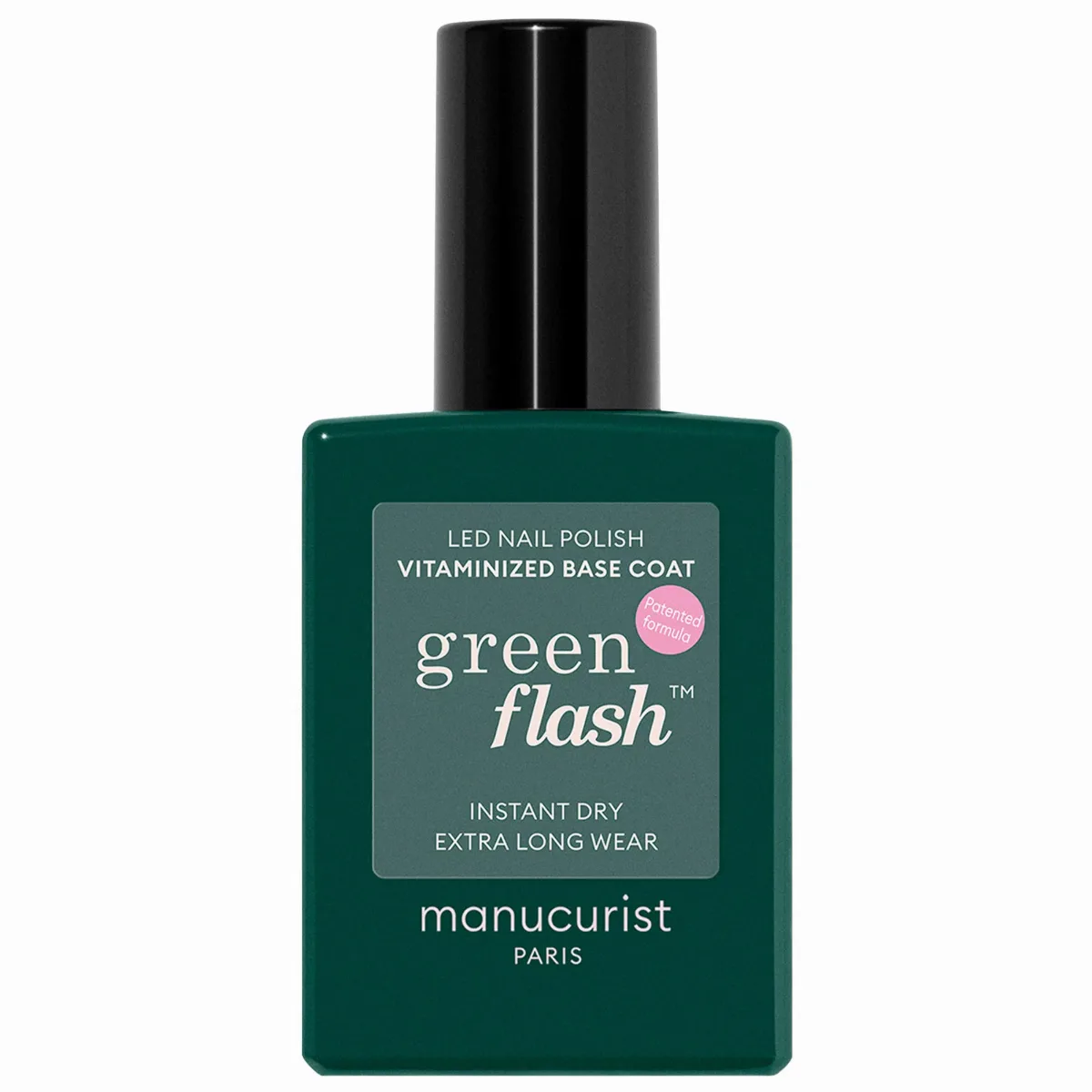 Green Flash Long-Lasting Gel Vitaminized Base Coat 0.5 oz / 15 mL by Manucurist