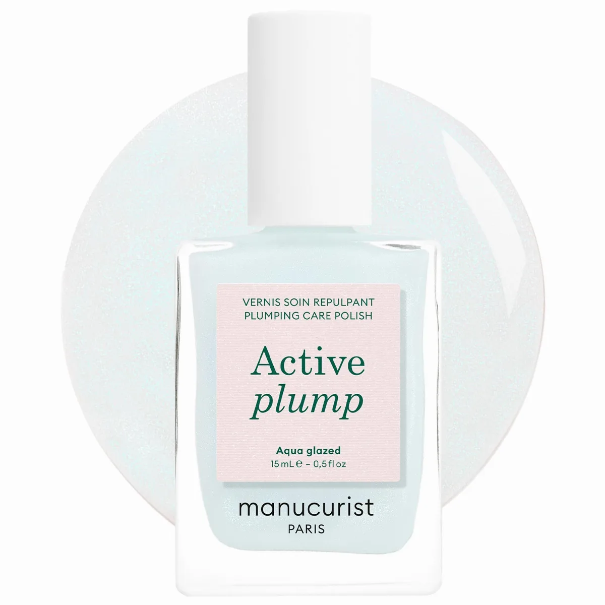Active Plump Aqua Glazed Plumping & Collagen Infused Treatment Nail Polish 0.5 oz / 15 mL by Manucurist
