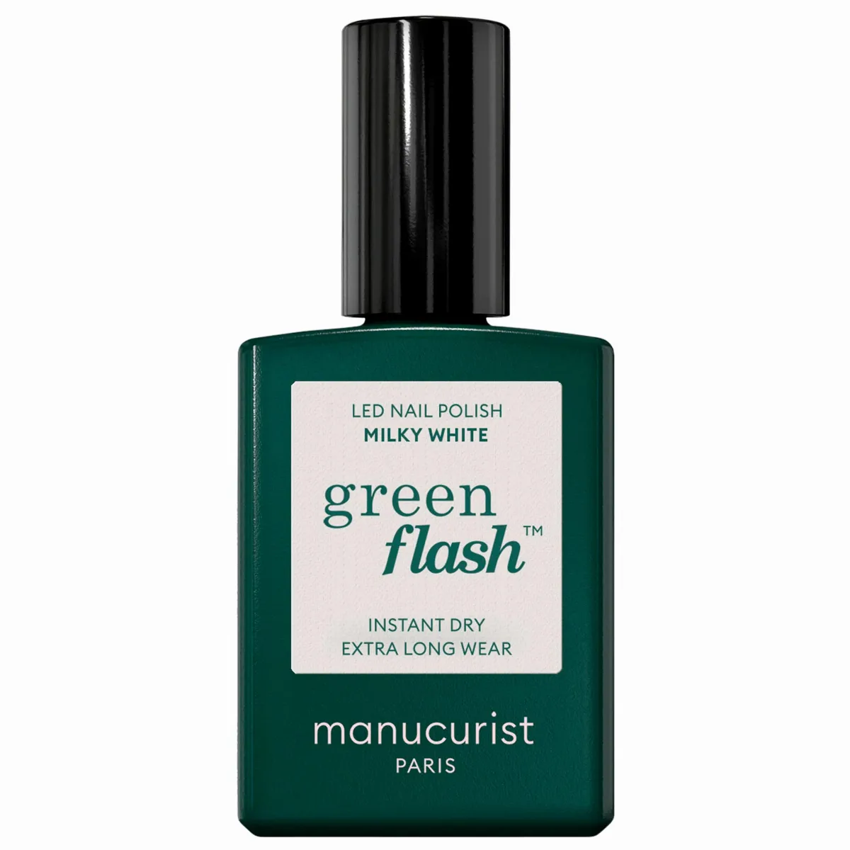 Green Flash LED Gel Nail Polish Color Milky White 0.5 oz / 15 mL by Manucurist