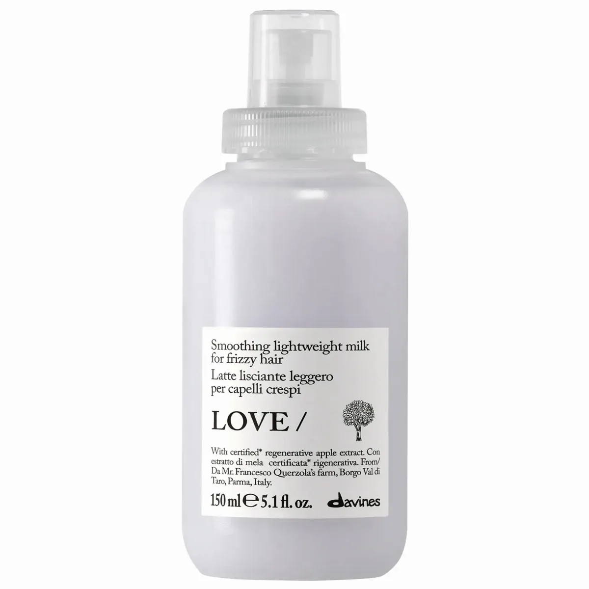 LOVE Smoothing Lightweight Milk for Frizzy Hair 5.1 Fl oz/150 Ml by Davines