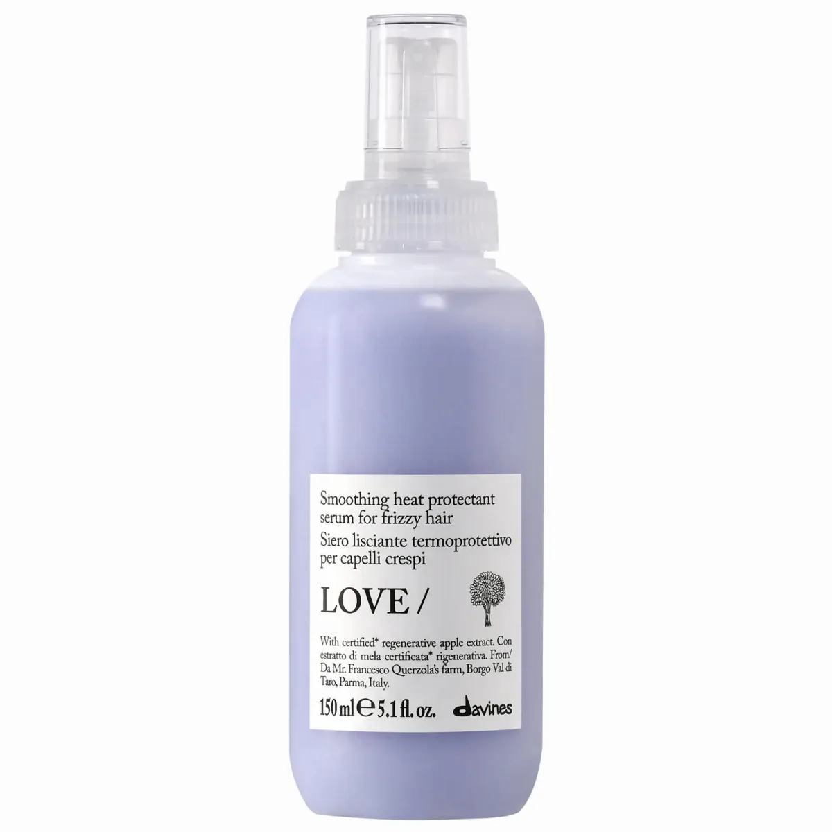 LOVE Smoothing Perfector Heat Protectant Serum for Frizzy Hair 5.1 Fl oz/150 Ml by Davines