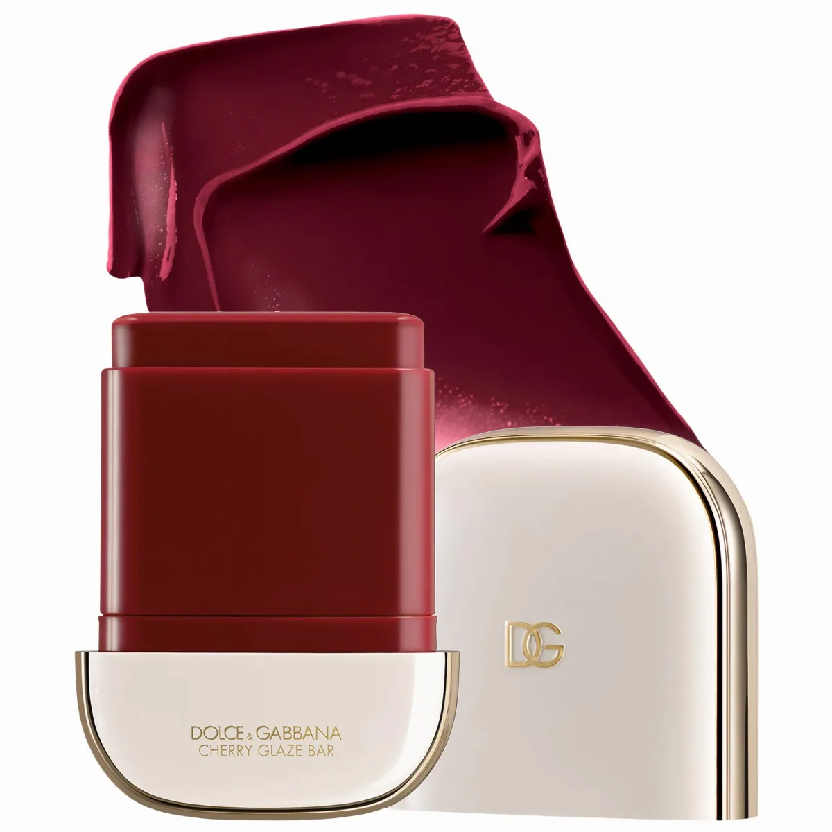 Cherry Glaze Bar 24H Lasting Glow & Waterproof Cream Blush Stick with Vegan Collagen 05 Whymsical Berry 0.38 oz/11 G by Dolce & Gabbana