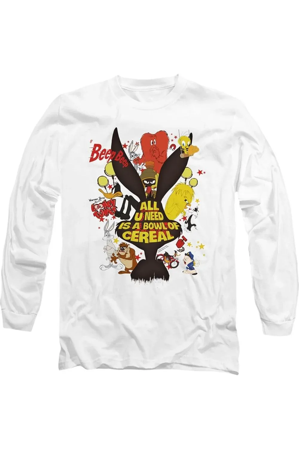Looney Tunes Cereal Long Sleeve Tee by Gildan