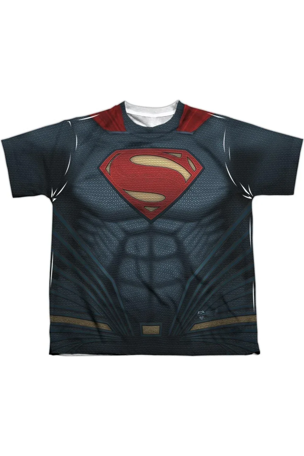 Batman V Superman Superman Uniform Short Sleeve Poly Crew Tee by Gildan