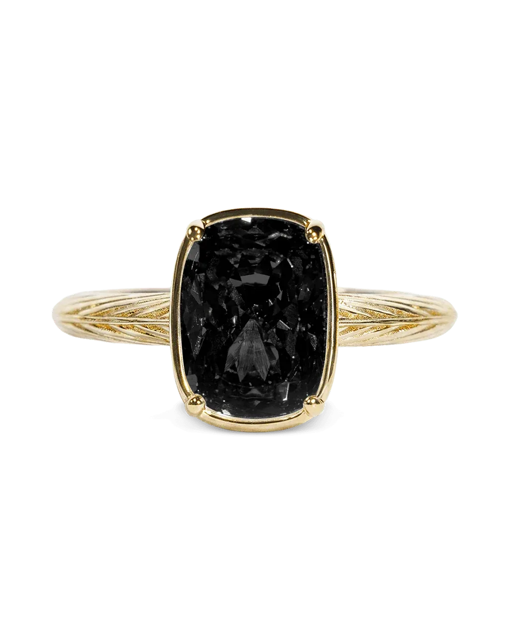 Sterling Silver Mini Black Elongated Cushion Ring by Sterling Forever