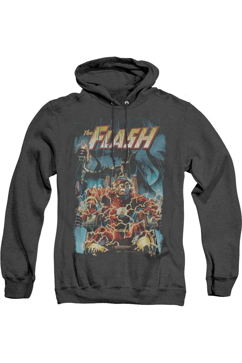 Justice League of America Electric Chair Heather Hoodie by Gildan