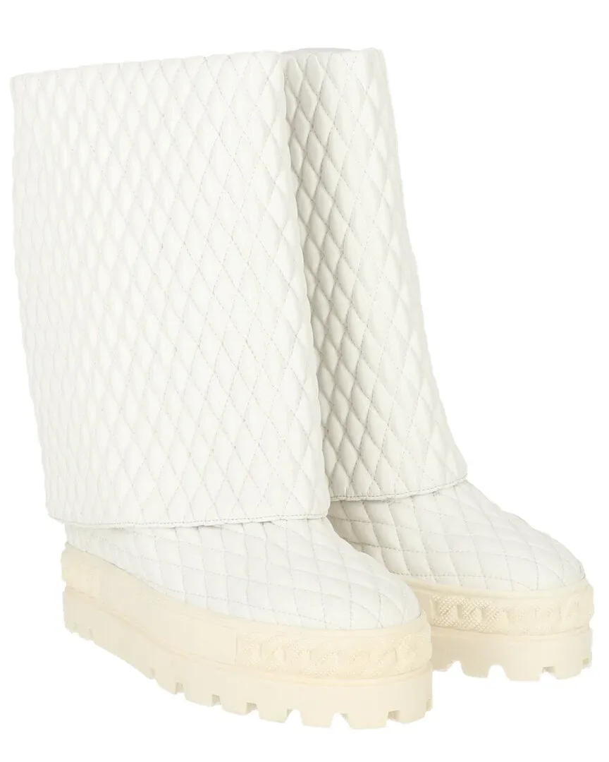 Logo Leather Boot by Casadei