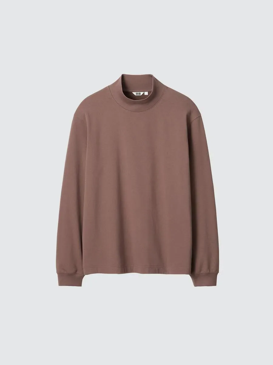 Mock Neck T-Shirt Long Sleeve by UNIQLO