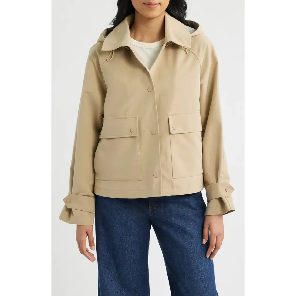 Short Hooded Raincoat by Bernardo