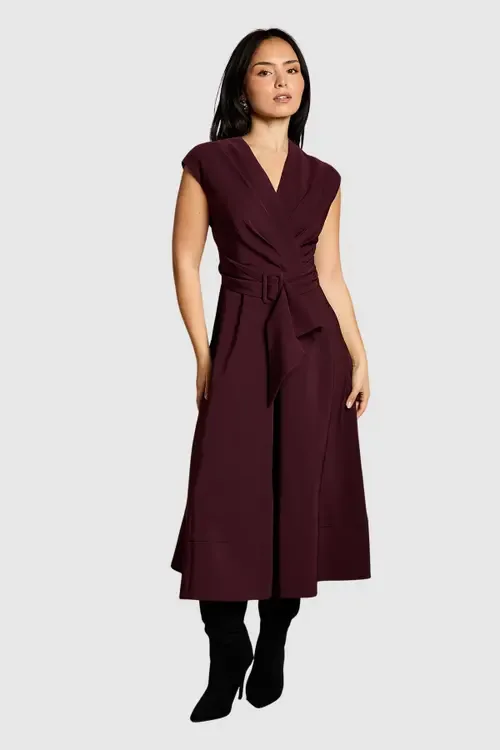 Belted Crepe Dress by Coast