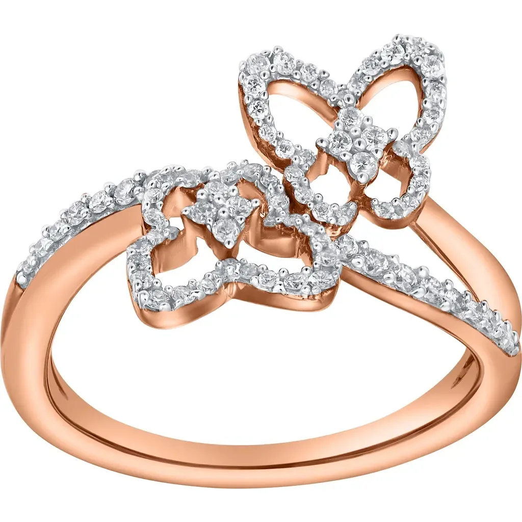 Blush Entwine 0.65 ct 10K Gold Diamond Ring by LuvMyJewelry