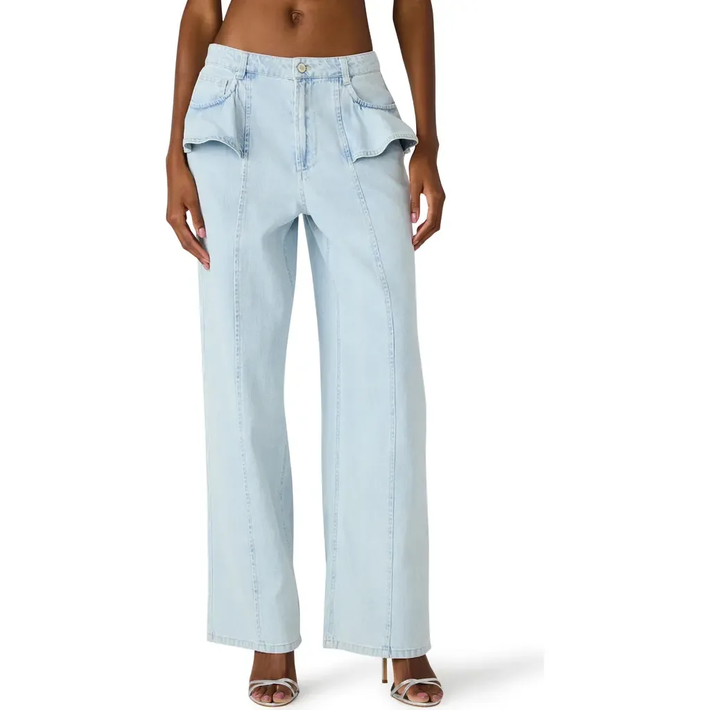 Chlo Flounce Detail Jeans by Steve Madden