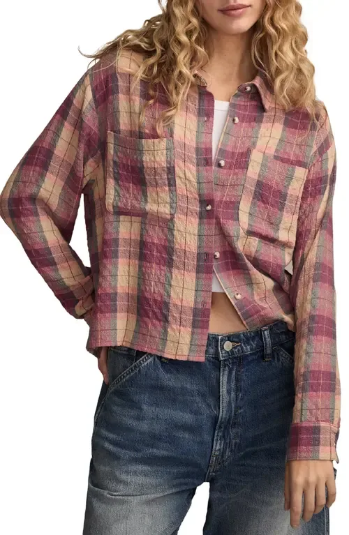 Crop Button-Up Shirt by Lucky Brand