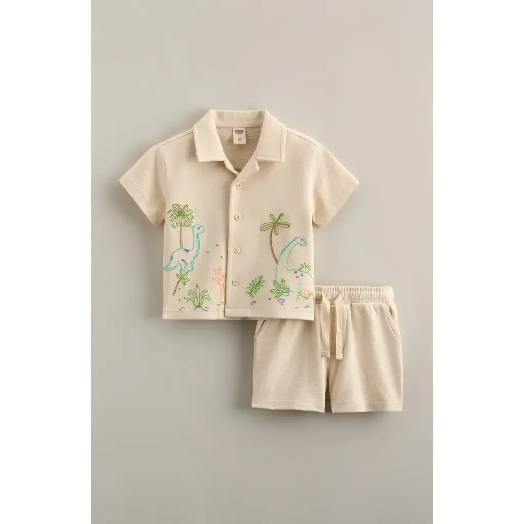 Embroidered Knit Shirt & Shorts Set by Tucker + Tate