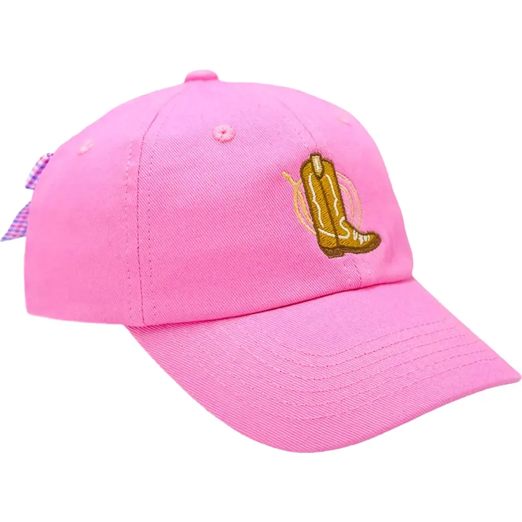 Cowboy Boot Twill Bow Baseball Hat by Bits & Bows