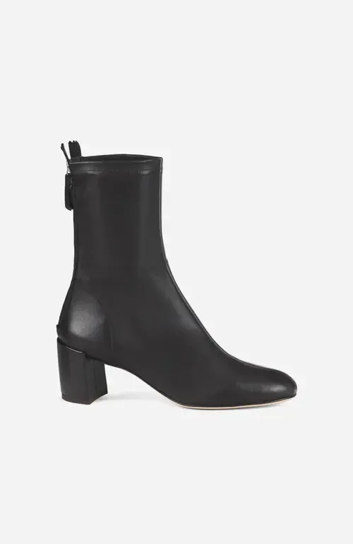 Lynn Stretch Ankle Boot with Heel in Testa Di Moro Stretch Nappa by AGL