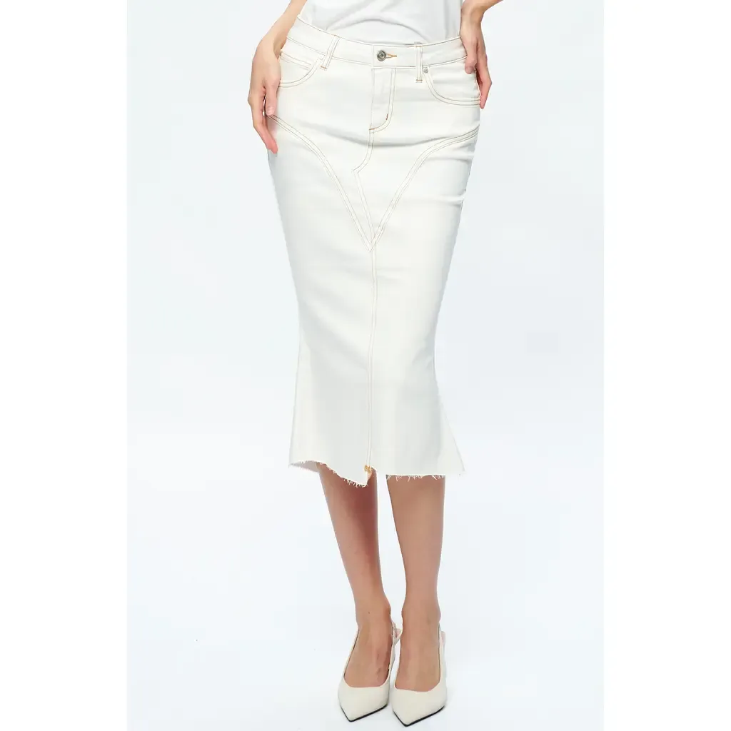 Erin Fishtail Denim Skirt by Bayeas