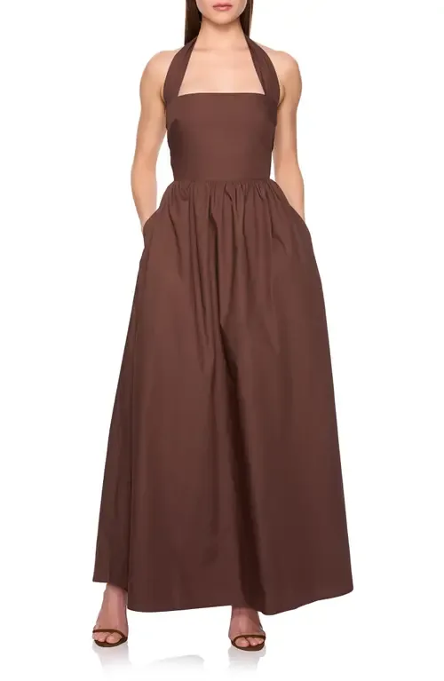Halter Neck Cotton Poplin Dress by Susana Monaco