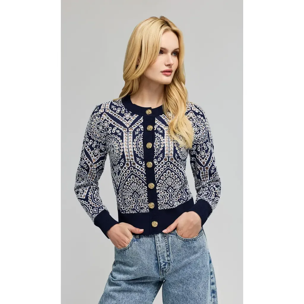 Erin Cotton Eyelet Cardigan by Generation Love