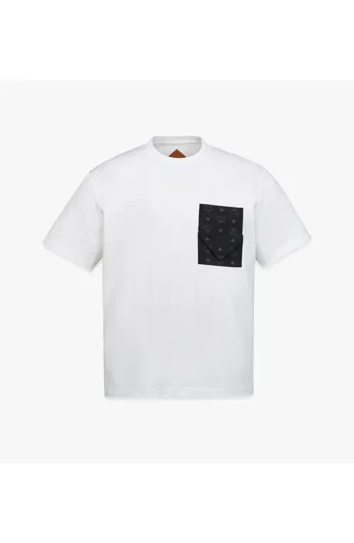 Monogram Patch Pocket T-Shirt in Organic Cotton