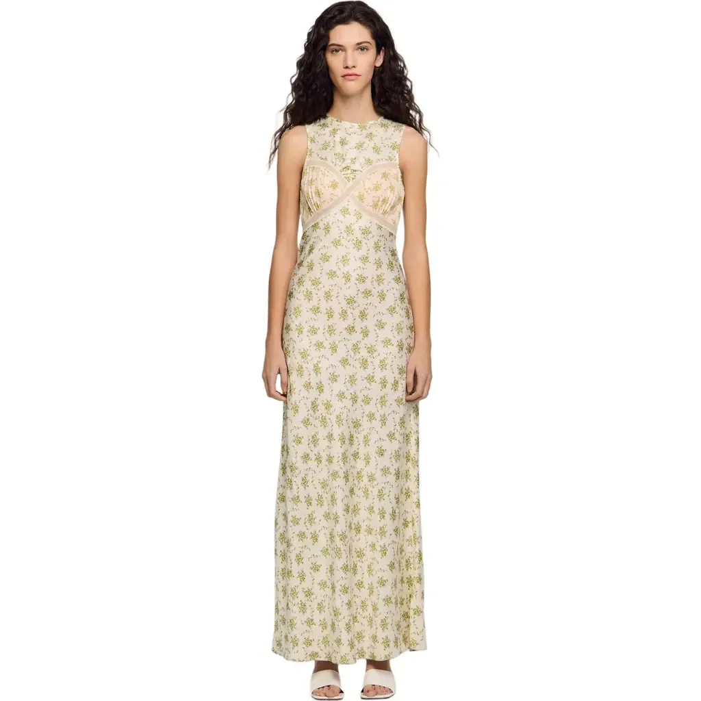 Flower Print Maxi Dress by SANDRO