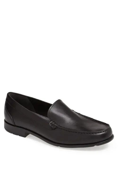 Classic Venetian Loafer in Black Leather by Rockport
