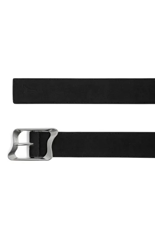 Eleanor Suede & Leather Statement Buckle Belt by Manière De Voir