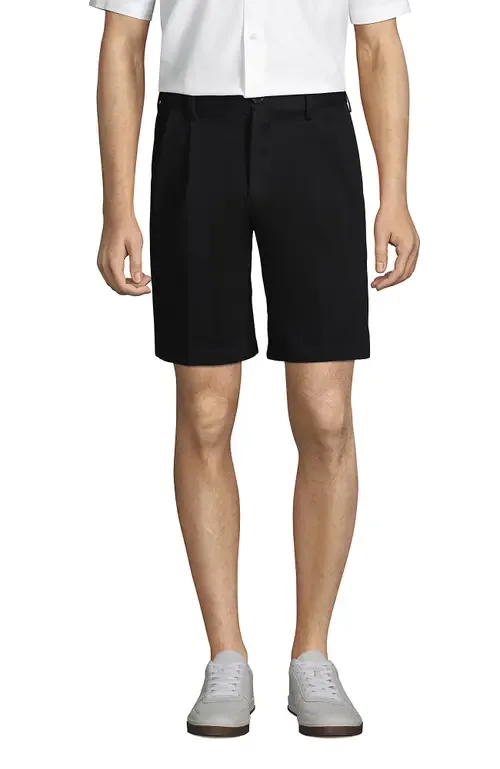Comfort Waist Pleated 9" No Iron Chino Shorts by Lands' End