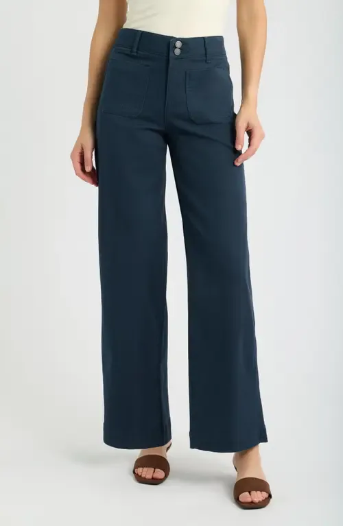 Emma Patch Pocket High Waist Wide Leg Pants by Wit & Wisdom