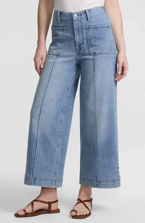 Denim High Rise Extra Wide Leg Crop Jeans by Lands' End