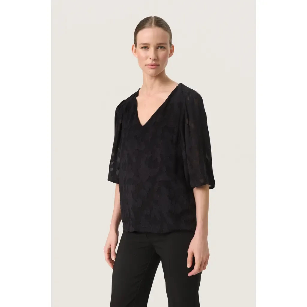 SLFelisia V-Neck Half Sleeve Blouse by Soaked in Luxury