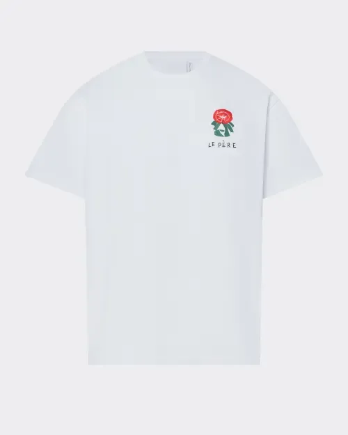 Embroidered Flower Tee by le PÈRE