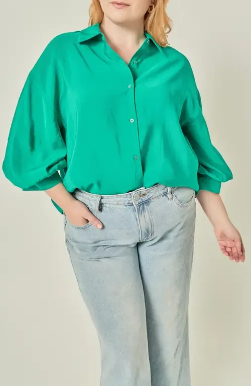 Balloon Sleeve Shirt by English Factory