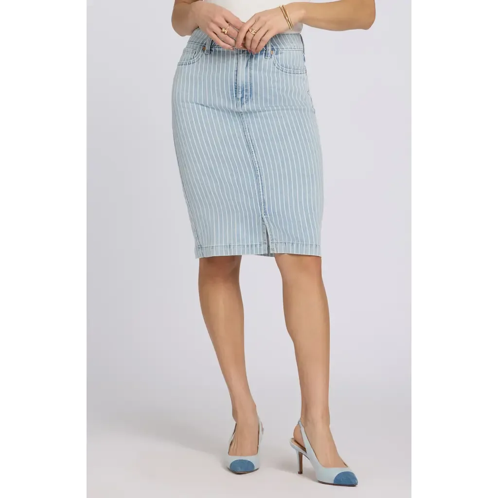 High Waist Denim Skirt by NYDJ