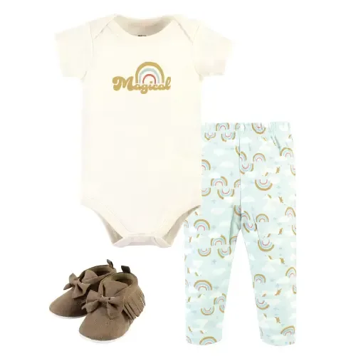 Soft Cotton Collection Bodysuit, Pants, and Footwear Collection by Hudson Baby