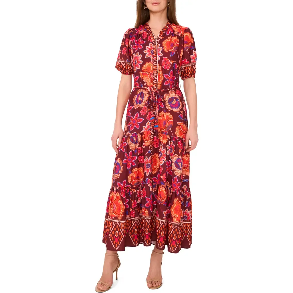 Floral Tiered Maxi Dress