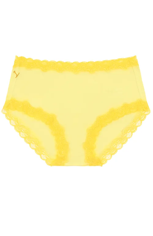 Soft Silk Lace Trim Silk Briefs by Uwila Warrior