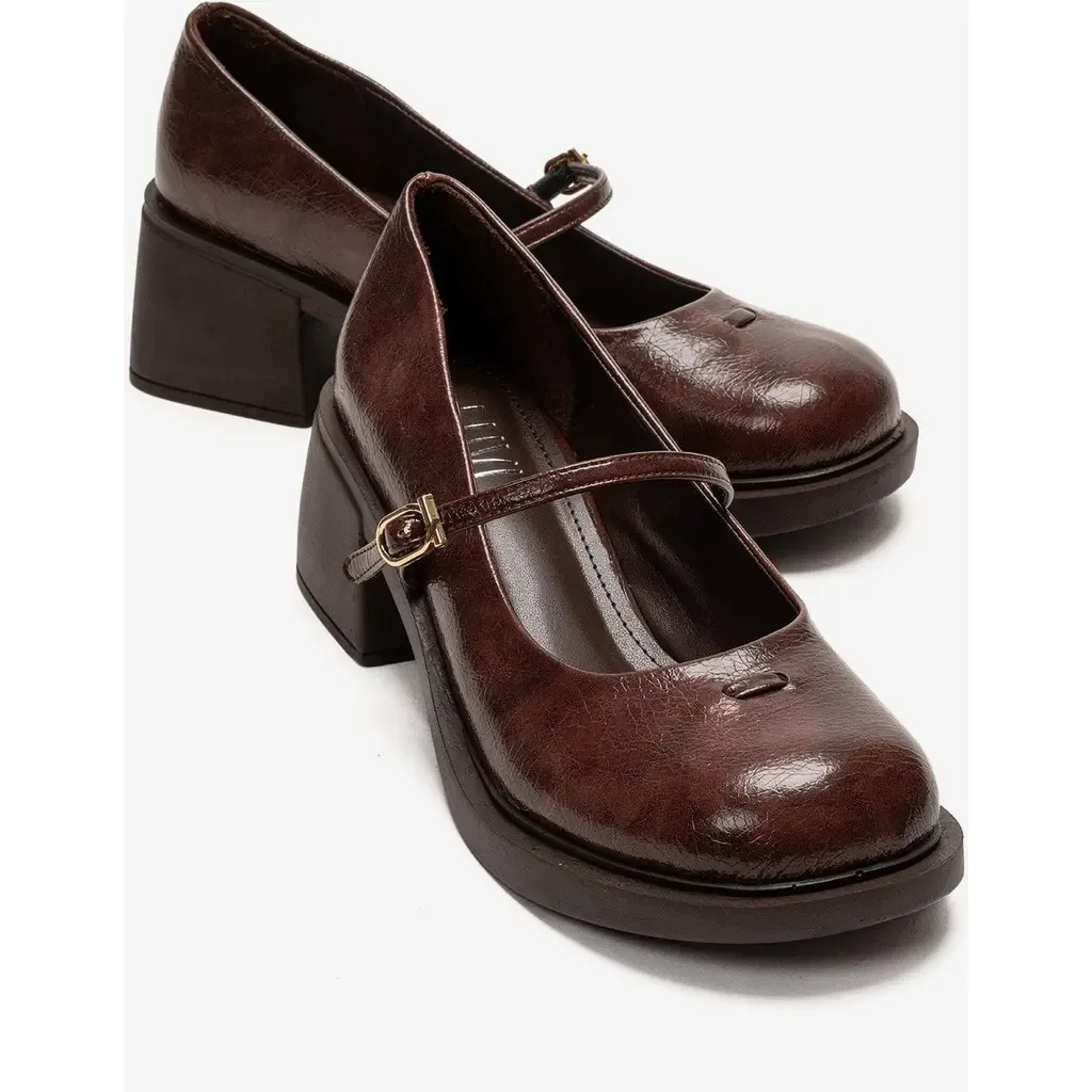 Luanda Block Heel Mary Jane Shoes by Prologue Shoes
