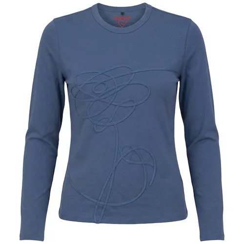 Applique Flatlock Stitch Long Sleeve Tee by 24/7