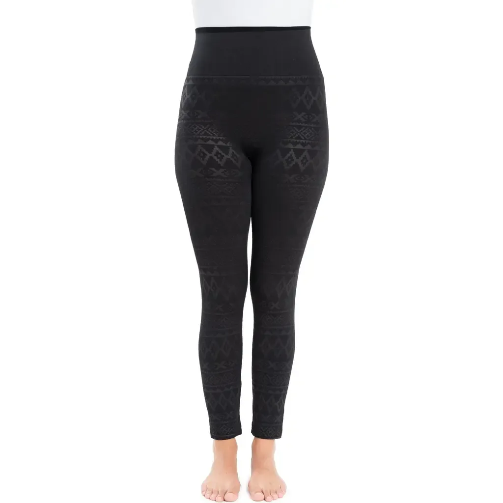 Fleece Lined Leggings - 4" Waistband by MUK LUKS
