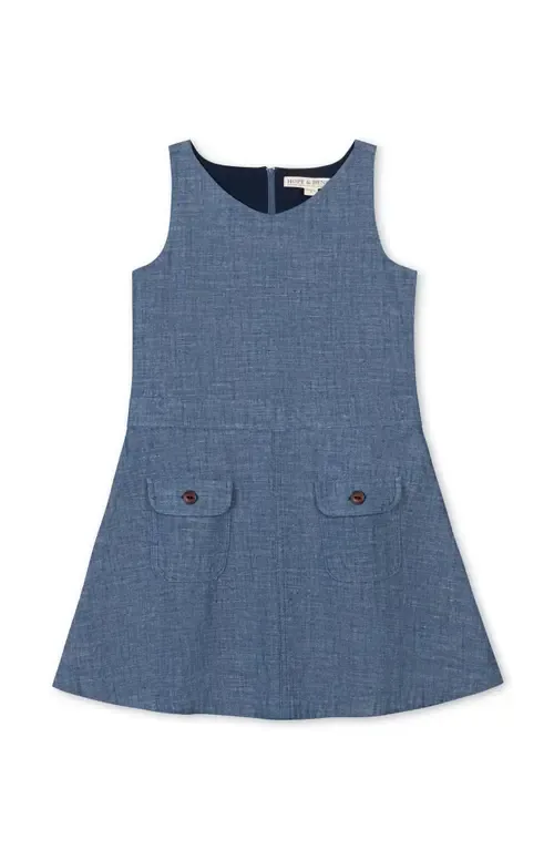 Organic V-Neck Chambray Jumper by Hope & Henry