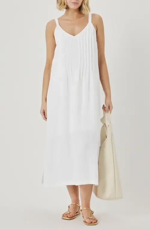 Stella Pintuck Detail Linen Dress