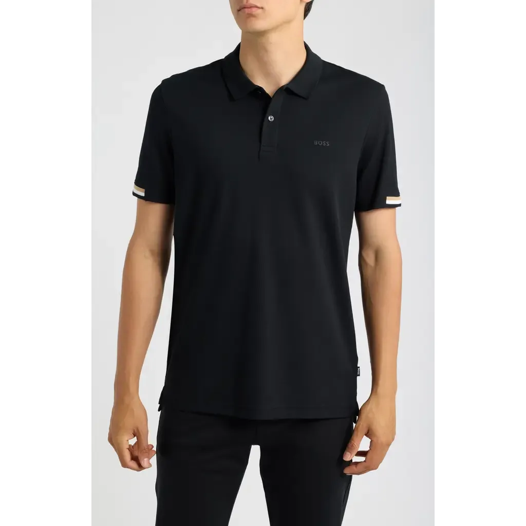 Parlay Solid Cotton Piqué Polo by BOSS