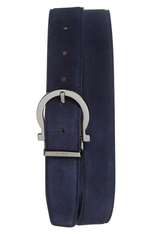 Single Gancio Suede Belt by FERRAGAMO