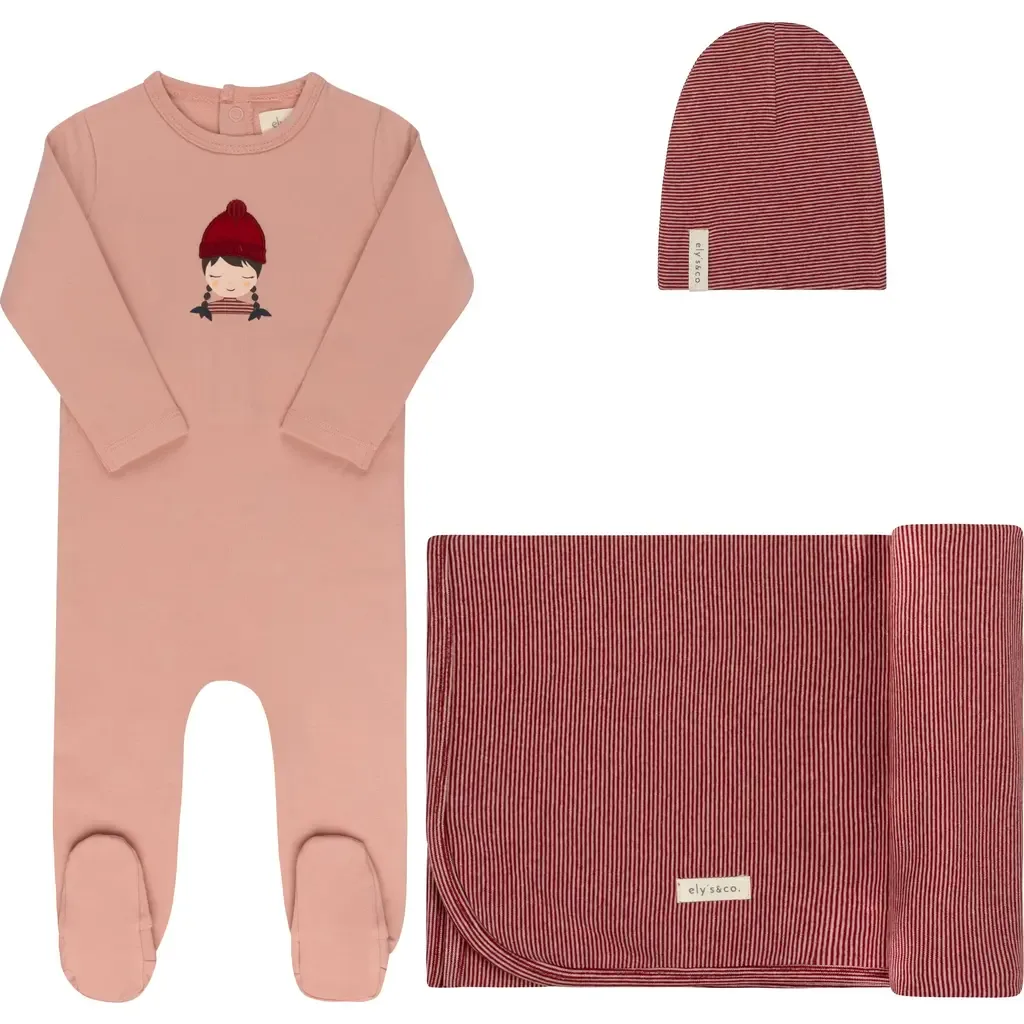 French Terry Autumn Kids Collection - Take Me Home Set in Pink by Ely's & Co.