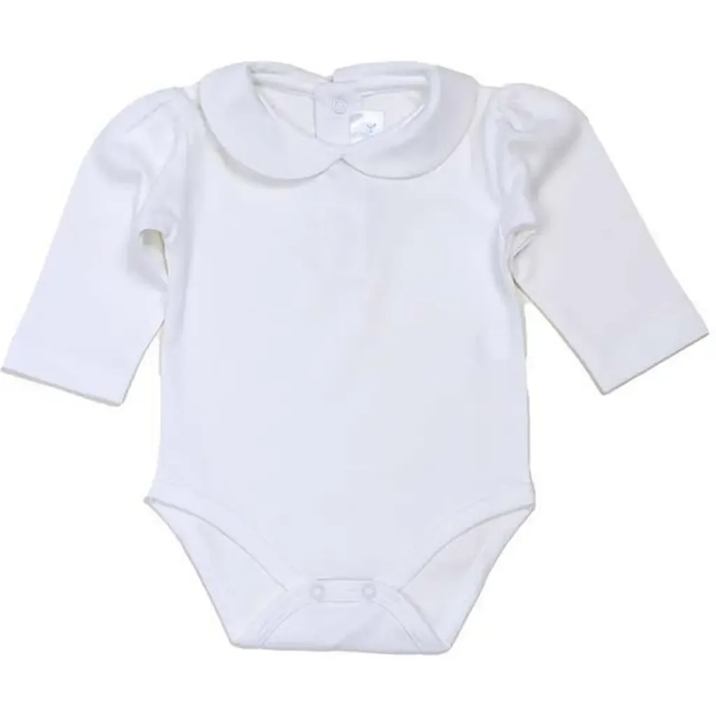 Round Collar Long Sleeve Bodysuit by Cuclie