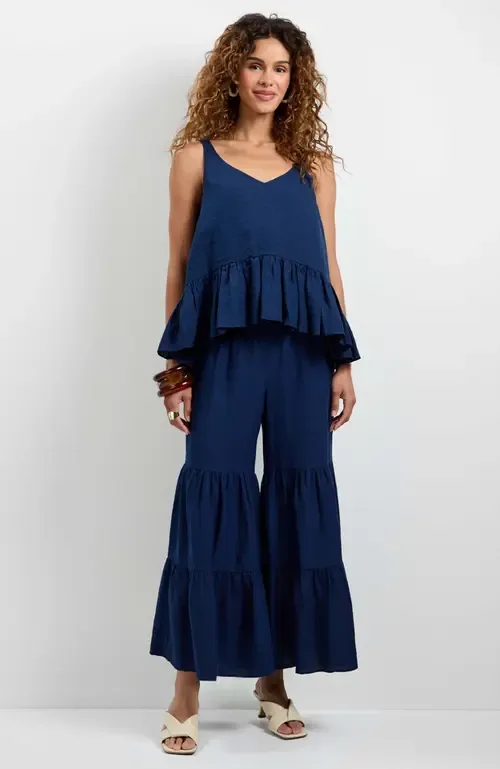 Bosco Tiered Ruffle Top by Trina Turk